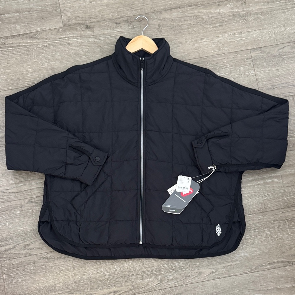 New FP Movement Black Pippa Packable Puffer Jacket